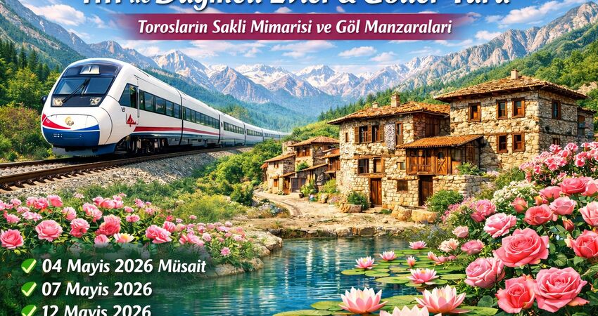 YHT ile GÜL MEVSİMİNDE TOROSLARDA ORMANA DÜĞMELİ EVLER TURU& GÖLLER YÖRESİ